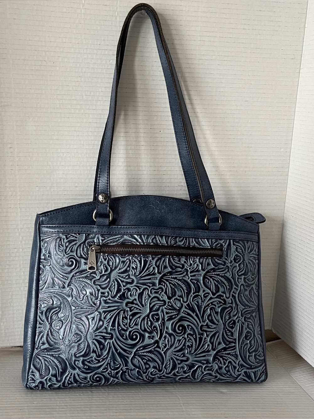 Patricia Nash tooled leather tote bag